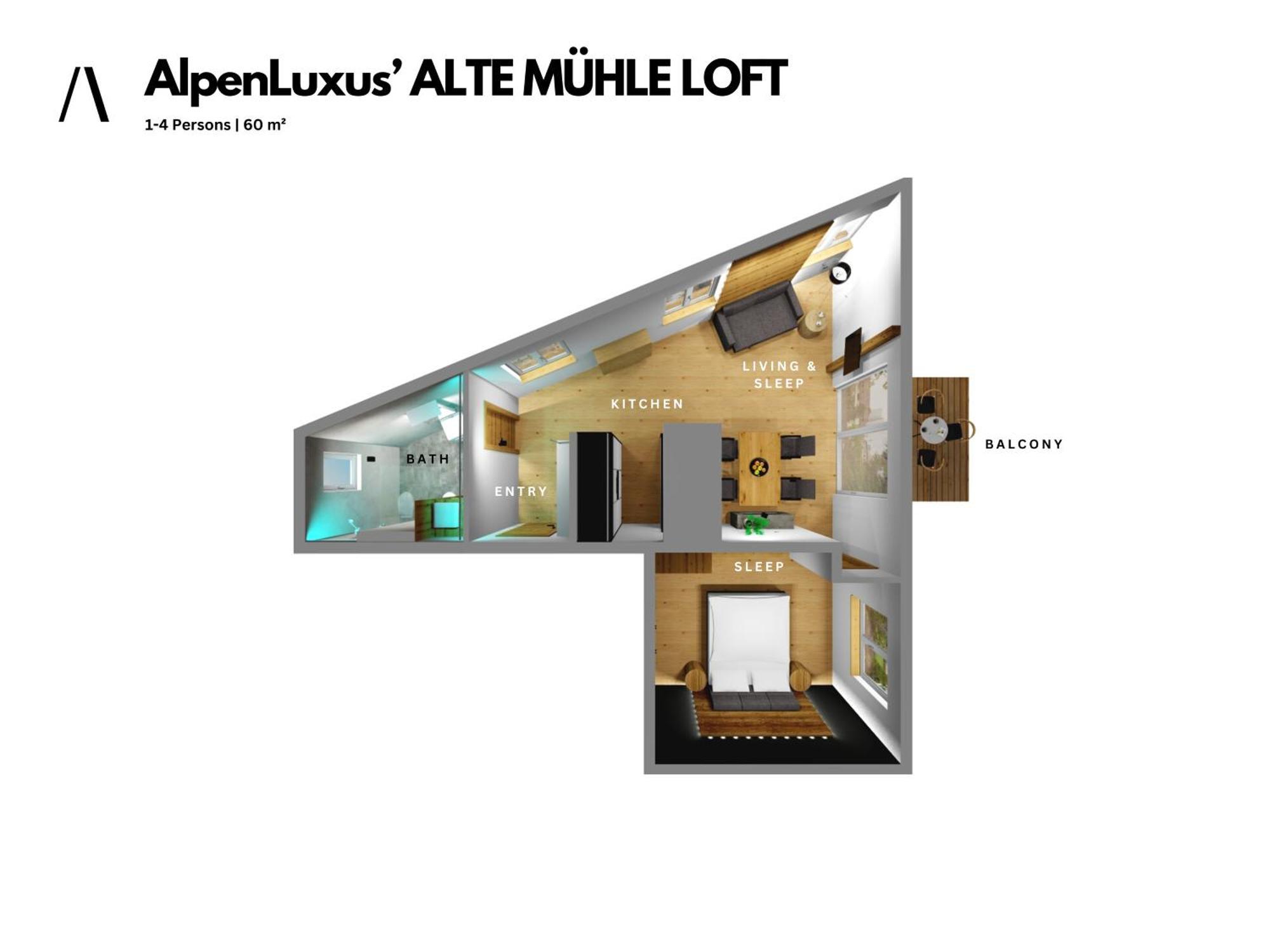 Alte Muehle Loft - Balcony & Car Park By Alpenluxus Appartements Брикслег Екстериор снимка